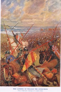 Die Landung von Wilhelm dem Eroberer von Bernard (after) Granville-Baker