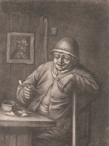 Mann beim Rauchen von Bernard Lens