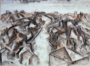 Eine ruhige Straße von Bernard Meninsky