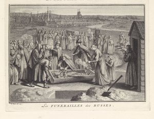 Beerdigung in Russland, 1732