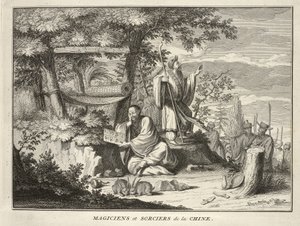 Magiciens et Sorciers de la Chine, aus Cérémonies et Coutumes Religieuses de tous les Peuples du Monde, veröffentlicht 1736 von Bernard Picart
