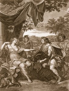 Meleager präsentiert Atalanta den Kopf des Ebers, 1731