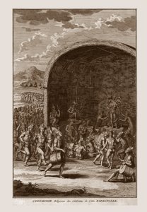 Religiöse Zeremonie der Bewohner der Insel Hispaniola, ca. 1721