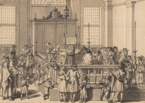 Darstellung des Gesetzes in der portugiesischen Synagoge in Den Haag von Bernard Picart