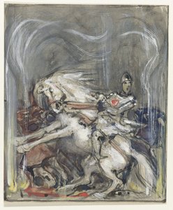Reiter auf steigendem Pferd