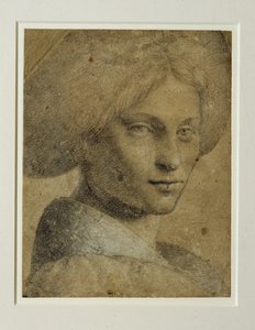 Porträt einer Frau mit Turban, dreiviertel nach rechts von Bernardino (attr. to) Luini
