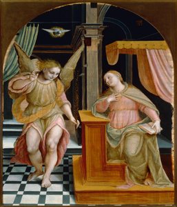 Italien, Vercelli, Die Verkündigung Gemälde von Bernardino Lanino
