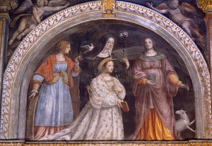 Ginevra Bentivoglio Sforza nimmt den Schleier von Bernardino Luini