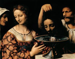 Der Henker präsentiert Herodes das Haupt Johannes des Täufers, 1527-31 von Bernardino Luini