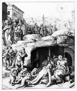 Die Anbetung der Könige, graviert von Hendrik Goltzius, ca. 1585