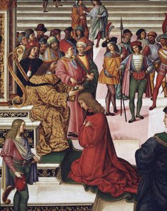 Enea Silvio Piccolomini (Pius II.) wird von Kaiser Friedrich III. zum Dichter gekrönt (Detail)