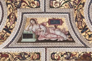 Eritrea Sibylle, Detail der Sibyllen (Fresko) von Bernardino di Betto Pinturicchio