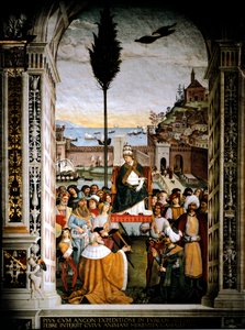 Leben von Papst Pio (Pius) II (Enea Silvio Piccolomini) von Bernardino di Betto Pinturicchio