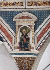 St. Augustinus von Hippo (Detail) von Bernardino di Betto Pinturicchio