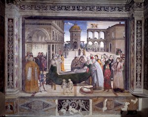 Geschichte des Heiligen Bernhardin, der Tod des Heiligen