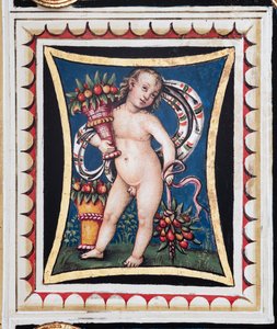 Die Piccolomini-Bibliothek, die Decke, Panel mit Allegorie der Jahreszeiten: Frühling, Fresko von Bernardino di Betto, bekannt als Pinturicchio