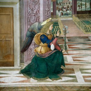Der Erzengel Gabriel, Detail der Verkündigung