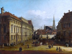 Der Lobkowitzplatz in Wien von Bernardo Bellotto