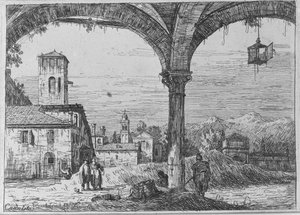 Landschaft (Blick auf Padua von der Befestigung) von Bernardo Bellotto