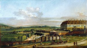 Schloss Schlosshof von Norden gesehen von Bernardo Bellotto
