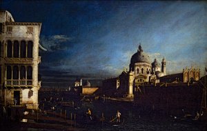 Zwei venezianische Ansichten, Canal Grande und Molo Blick nach Westen von Bernardo Bellotto