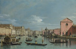 Venedig. Obere Reichweite des Canal Grande mit Blick auf Santa Croce, 1740er Jahre von Bernardo Bellotto