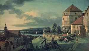 Ansicht vom Schloss (Ansicht von Pirna) von Bernardo Bellotto