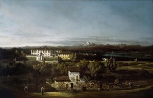 Ansicht der Villa Perabò, später Melzi, in Gazzada