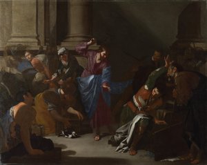 Christus vertreibt die Händler aus dem Tempel von Bernardo Cavallino