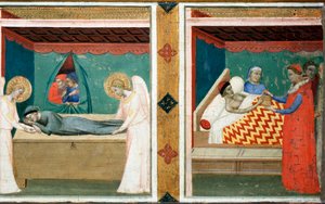 Legende des Heiligen Gürtels (Predella des Santa Cintola Polyptychons) von Bernardo Daddi