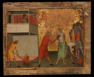 Die heilige Reparata wird mit glühenden Eisen gefoltert, ca. 1327-48