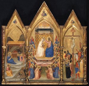 Triptychon (Geburt Christi; Marienkrönung; Kreuzigung) von Bernardo Daddi