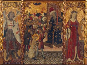 Heiliger Michael, Martyrium der heiligen Eulalia und der heiligen Katharina von Bernat Martorell