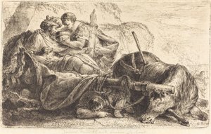 Darius erhält Wasser aus dem Helm eines Soldaten Alexanders