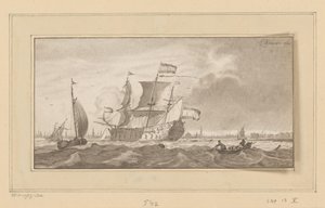 Kriegsschiff auf dem IJ von Bernhard Schreuder