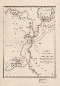 Karte der Atlantis - nach Colonel Bory de St. Vincent von Berthe