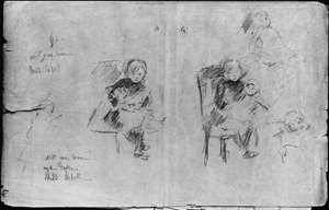 Studien für kleines Mädchen mit Puppe, 1884