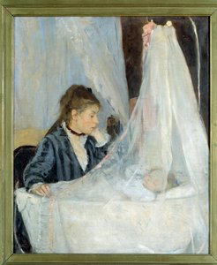 Die Wiege (Darstellung der Schwester der Künstlerin, Edma, die über den Schlaf ihrer Tochter Blanche wacht) von Berthe Morisot