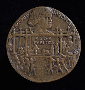 Medaille mit dem Kopf von Lorenzo De