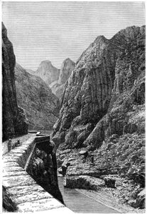 Ansicht auf der Shabet el Akra Karawanenroute, Algerien, um 1890 von Auguste Bertrand