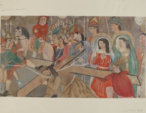 Station des Kreuzwegs Nr. 9: Jesus fällt zum dritten Mal von Beulah Bradleigh