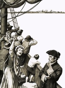 David Thomson teilte nicht die allgemeine Aufregung, als das Schiff Nova Scotia näherte von Bill Lacey