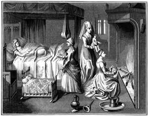 Das neugeborene Kind, 15. Jahrhundert 1849