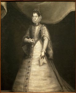 Porträt der Infantin Isabella Clara Eugenia von Österreich (1566-1633) (Isabella von Spanien). Gemälde von Blas de Prado (ca. 1545-1599) von Blas del Prado