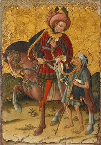 Heiliger Martin teilt seinen Mantel, um 1440