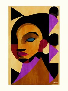 Abstrakte Geometrische Frau von Bo Anderson