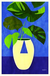 Monstera Blaue Botanische von Bo Anderson