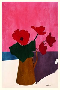 Lebendige Mohnblumen Stillleben