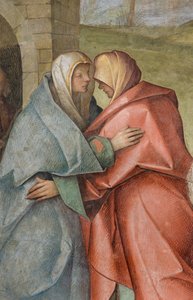 Zentrales Schiff, drittes nördliches Joch, Heimsuchung, Boccaccio Boccaccino 1516-17 (Detail)