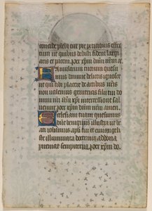 Blatt aus einem Stundenbuch: Text verso, ca. 1410-20